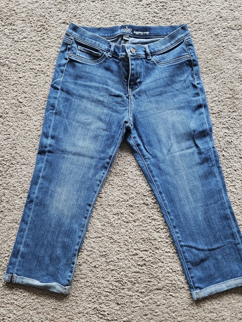 New York & Company Womens Light Blue Skinny Legging Crop Jeans